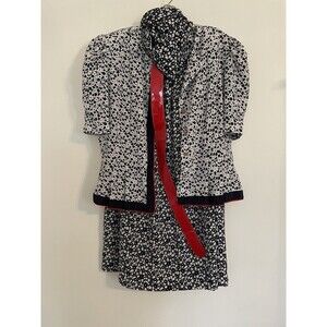 Vintage 90s Leslie Fay Skirt Suit Women's 12 Pleated Power Secretary Career Set